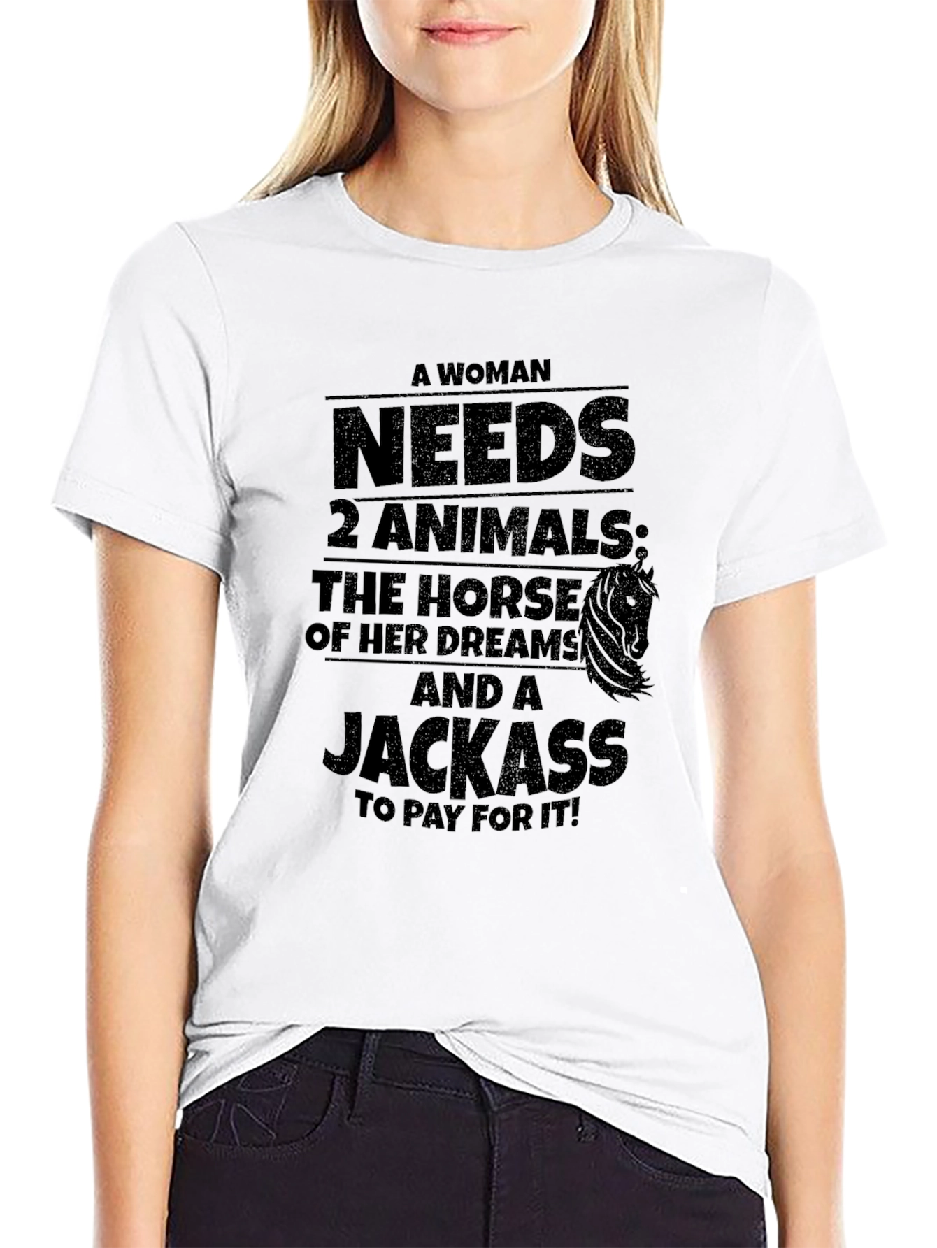 Funny Woman Needs 2 Animals T-Shirt