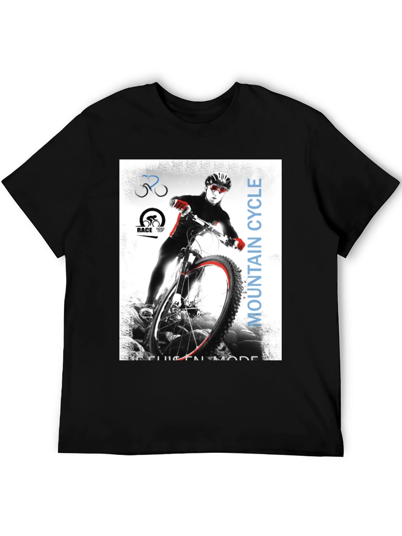 Mountain Cycle T-Shirt - Black Graphic Tee