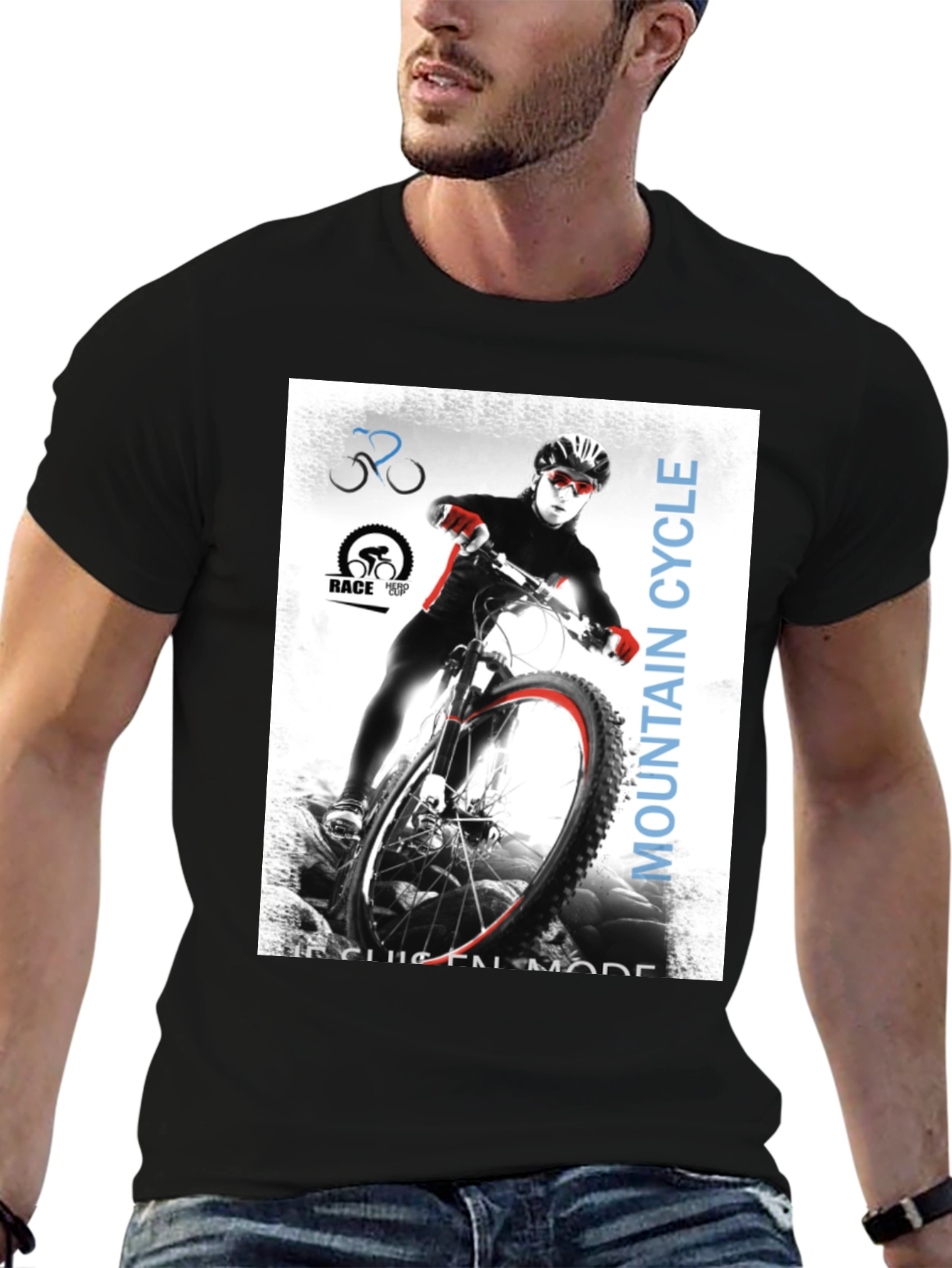 Mountain Cycle T-Shirt - Black Graphic Tee