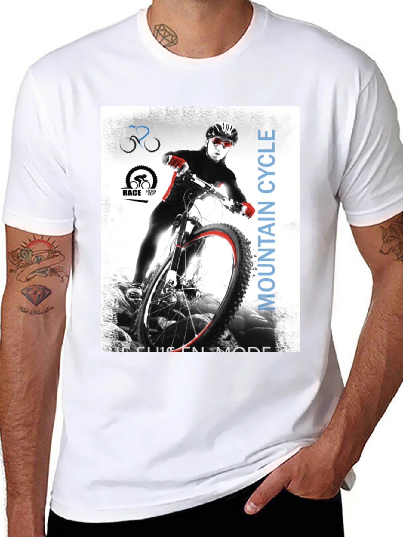 Mountain Cycle T-Shirt - Black Graphic Tee