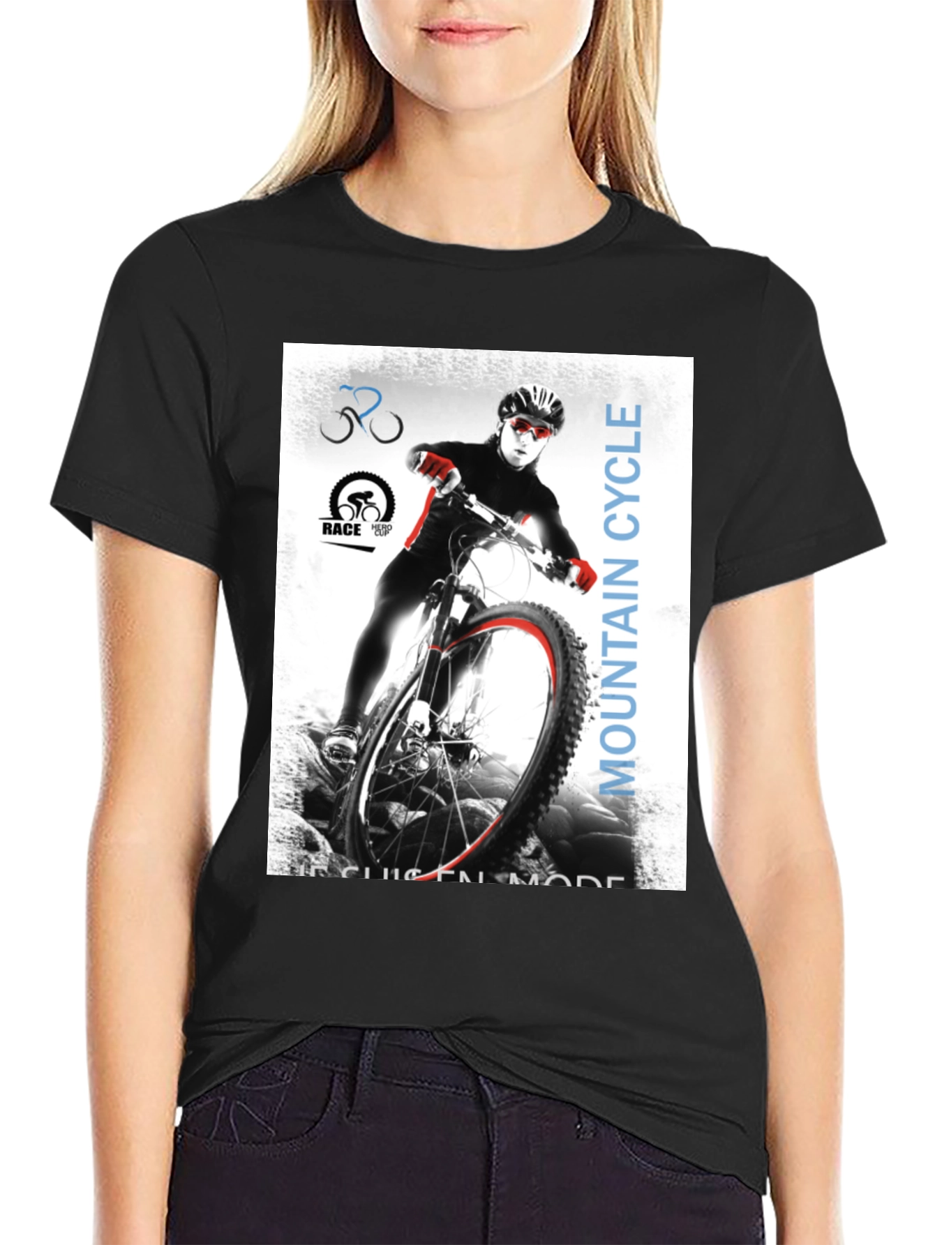 Mountain Cycle T-Shirt - Black Graphic Tee