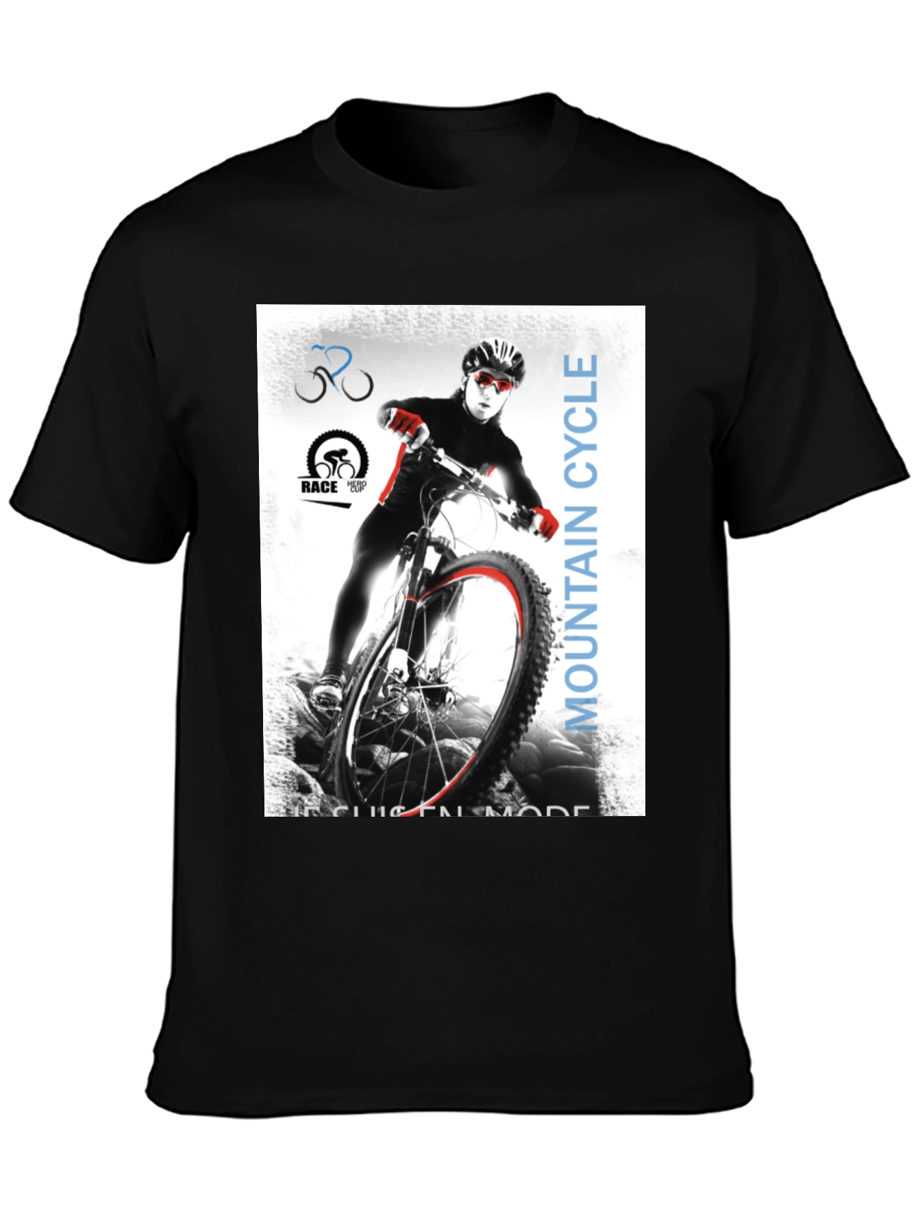 Mountain Cycle T-Shirt - Black Graphic Tee