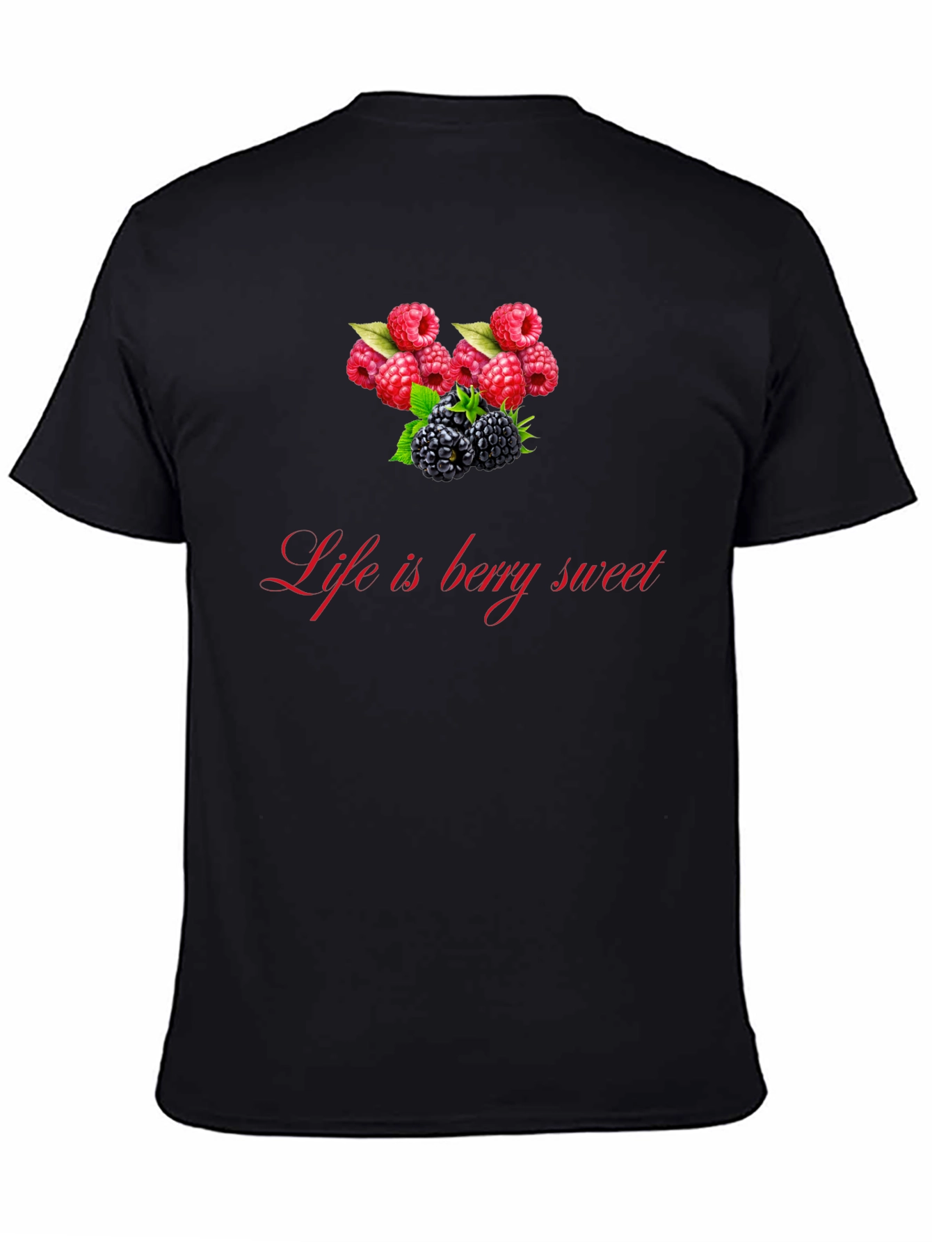 Berry Sweet Black Graphic T-Shirt