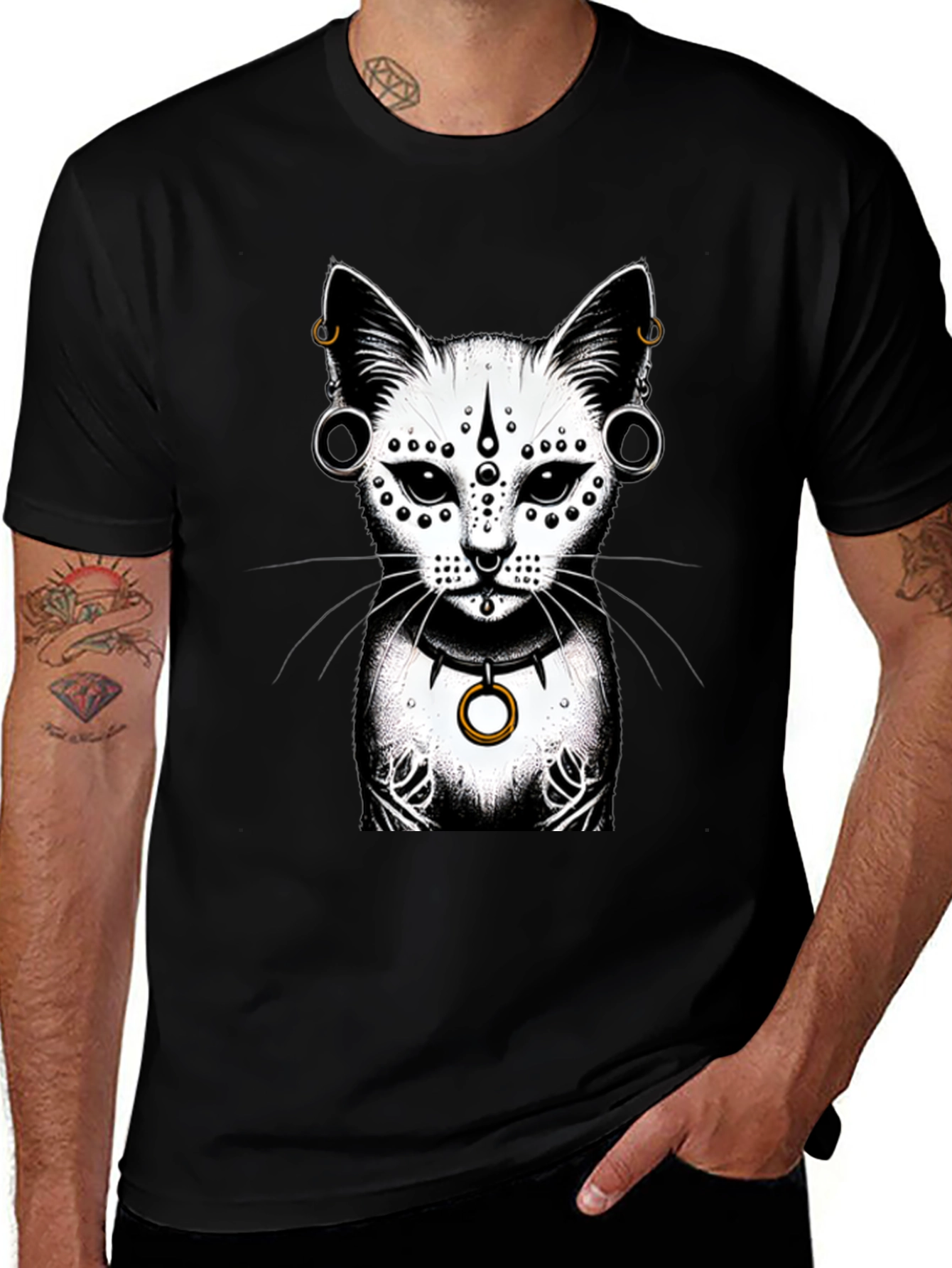 Mystic Cat Graphic Tee - Stylish Unisex T-Shirt