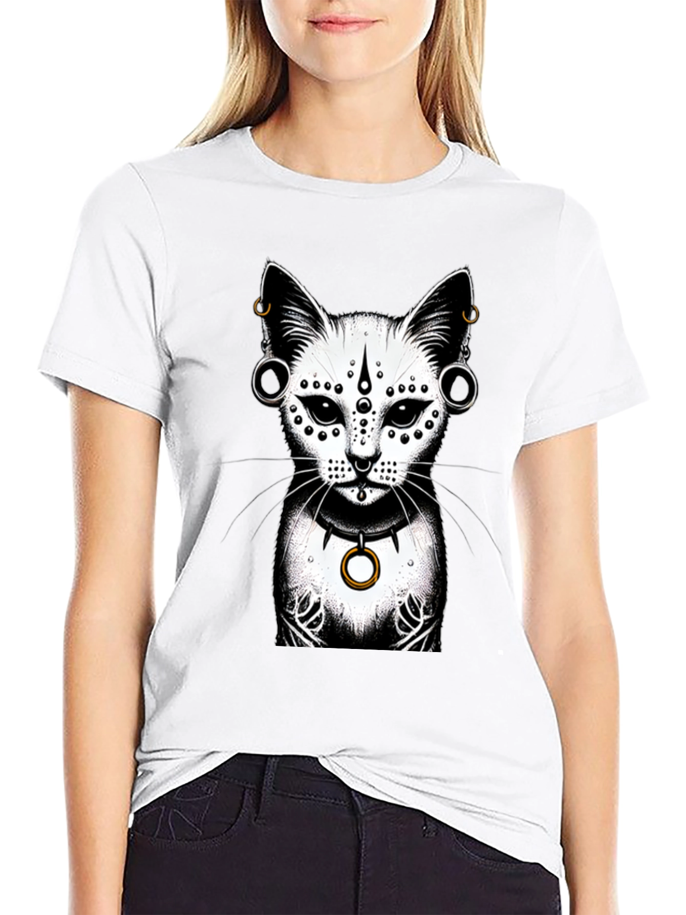 Mystic Cat Graphic Tee - Stylish Unisex T-Shirt