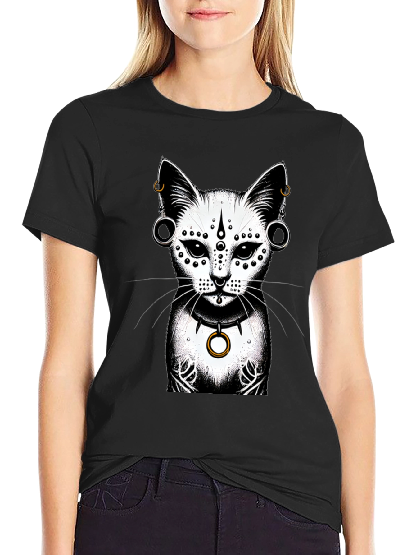 Mystic Cat Graphic Tee - Stylish Unisex T-Shirt