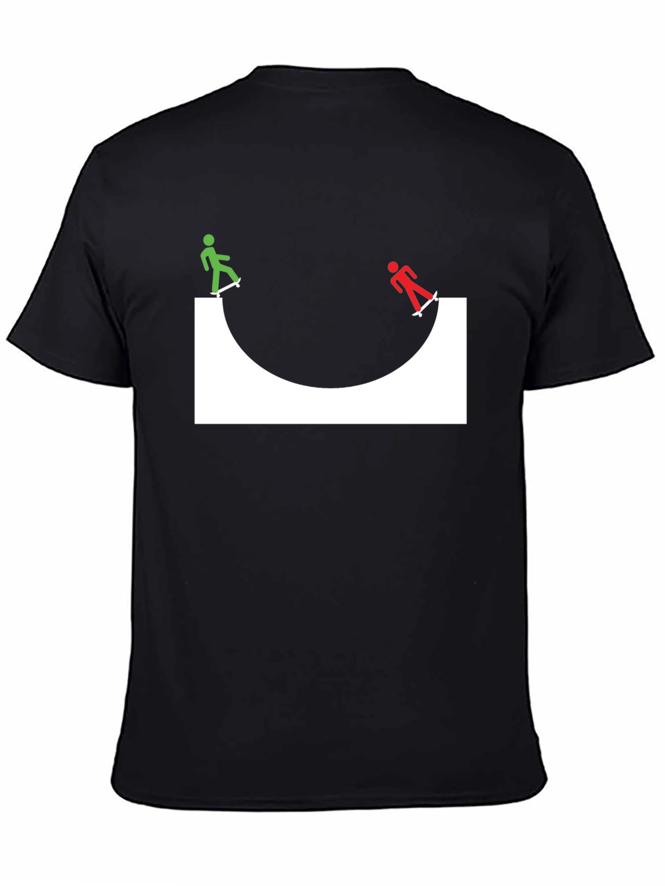 Skate Ramp Graphic Tee - Black Cotton T-Shirt