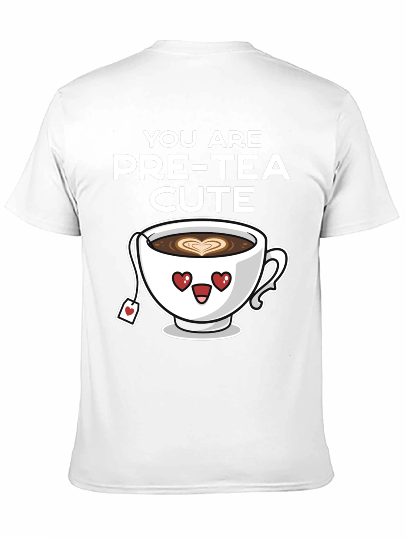 Pre-Tea Cute Graphic T-Shirt - Heart Eyes