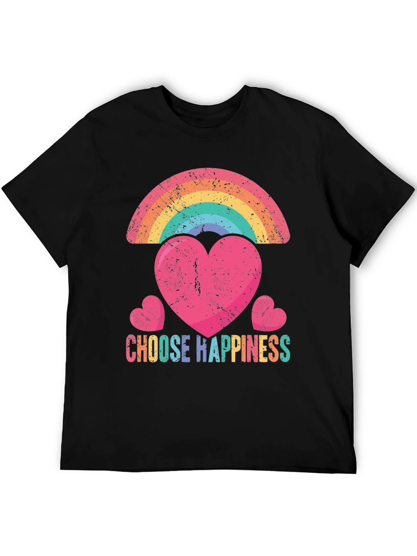 Choose Happiness Rainbow Heart T-Shirt
