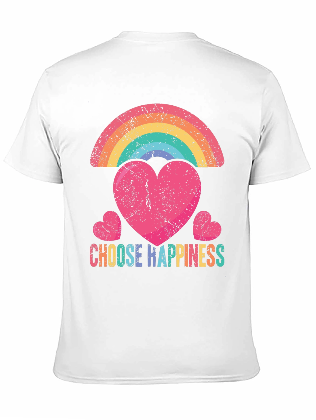 Choose Happiness Rainbow Heart T-Shirt