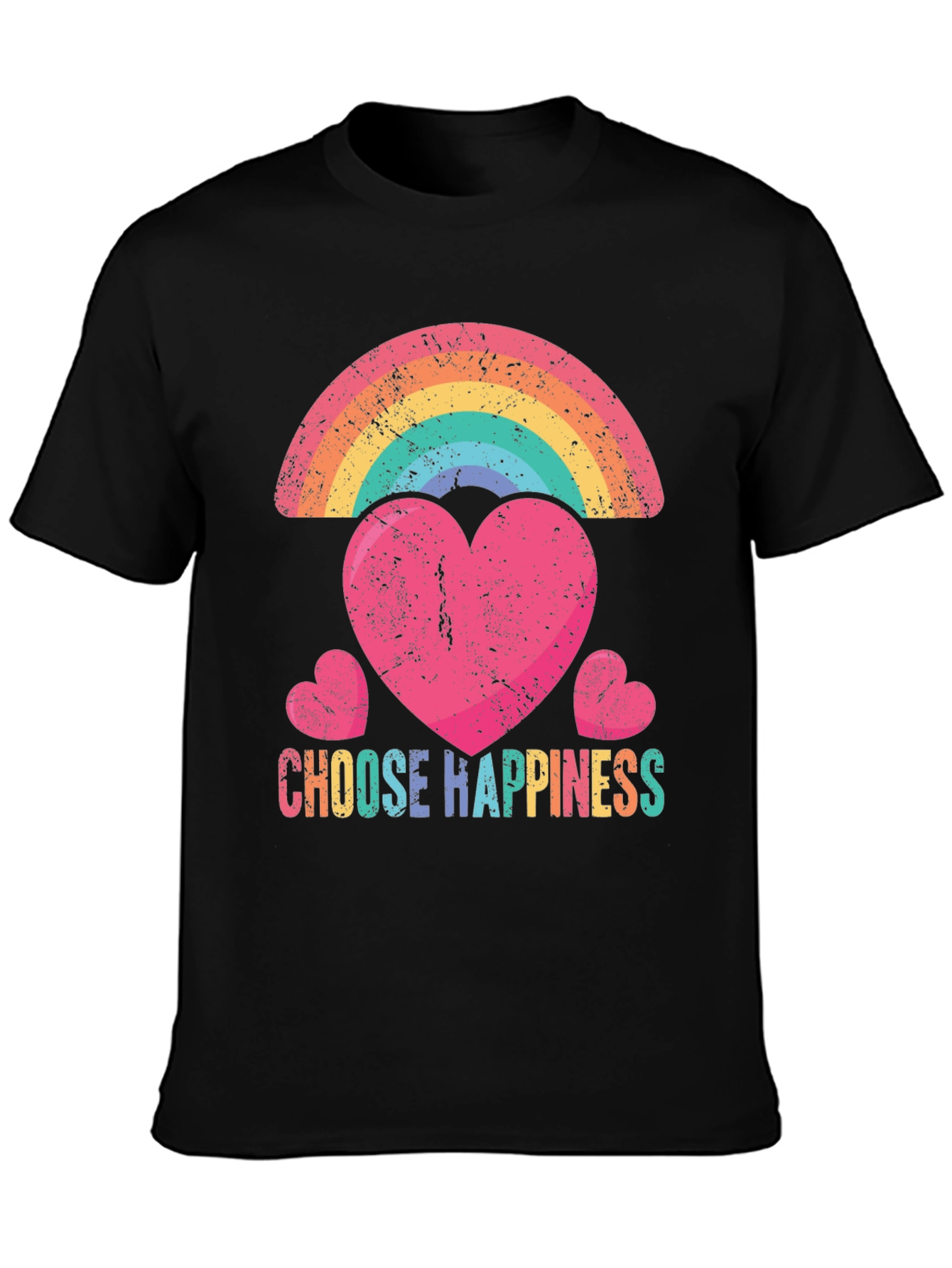 Choose Happiness Rainbow Heart T-Shirt