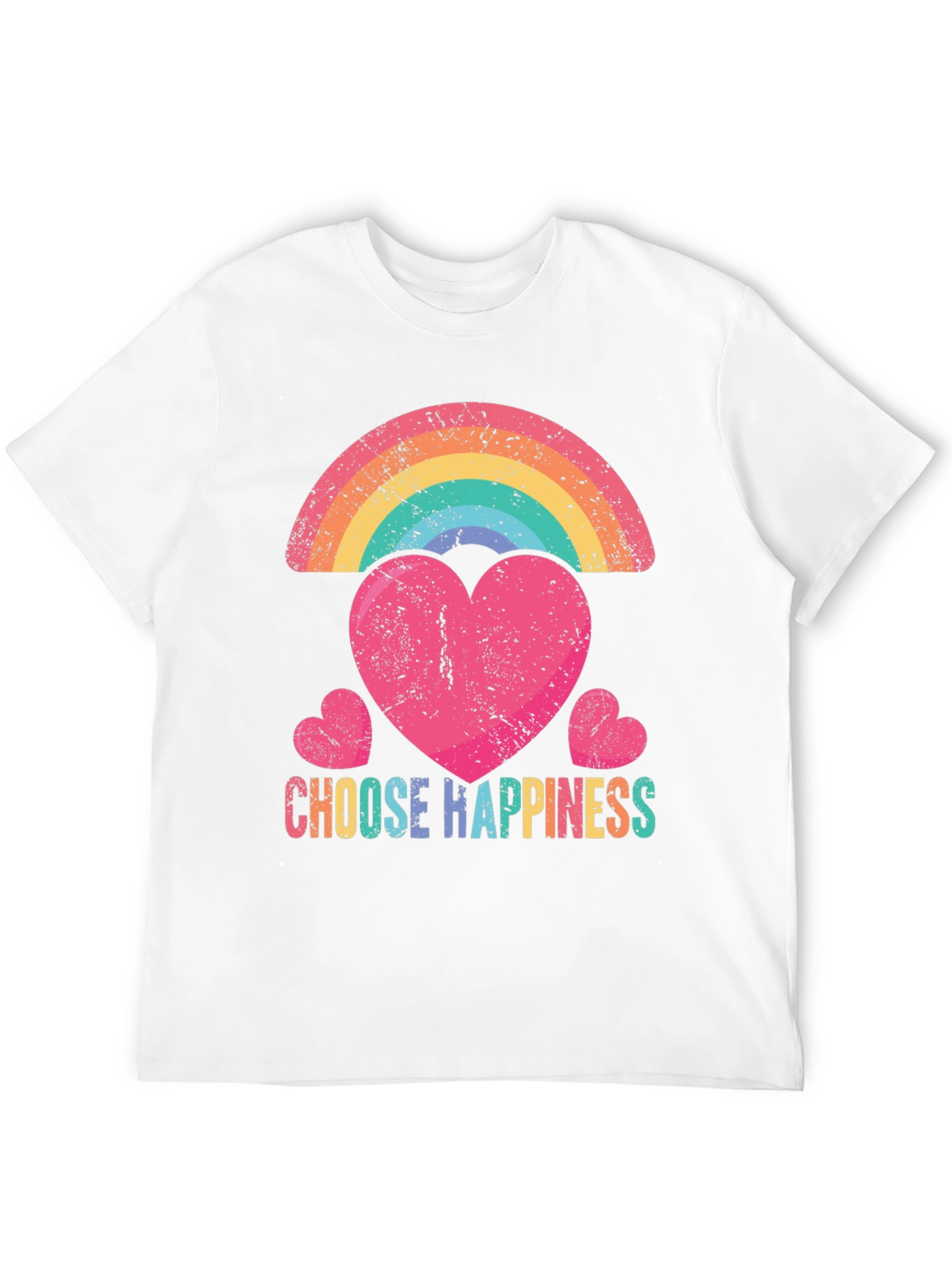 Choose Happiness Rainbow Heart T-Shirt