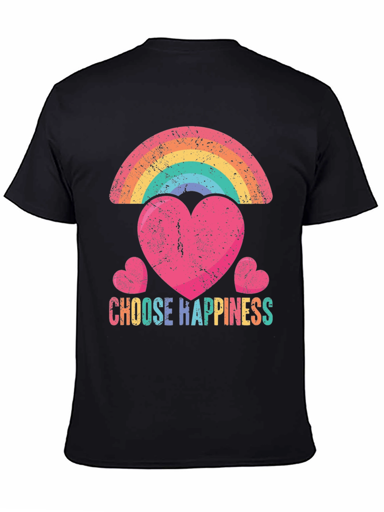 Choose Happiness Rainbow Heart T-Shirt