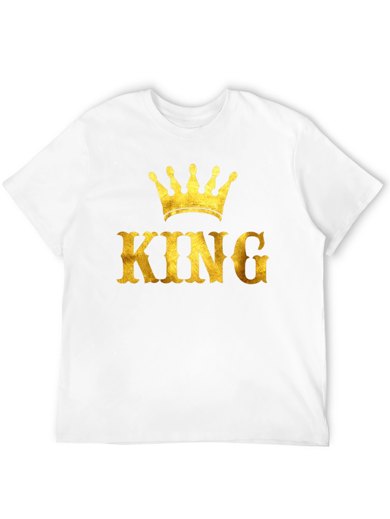 King Crown Gold Print Black T-Shirt