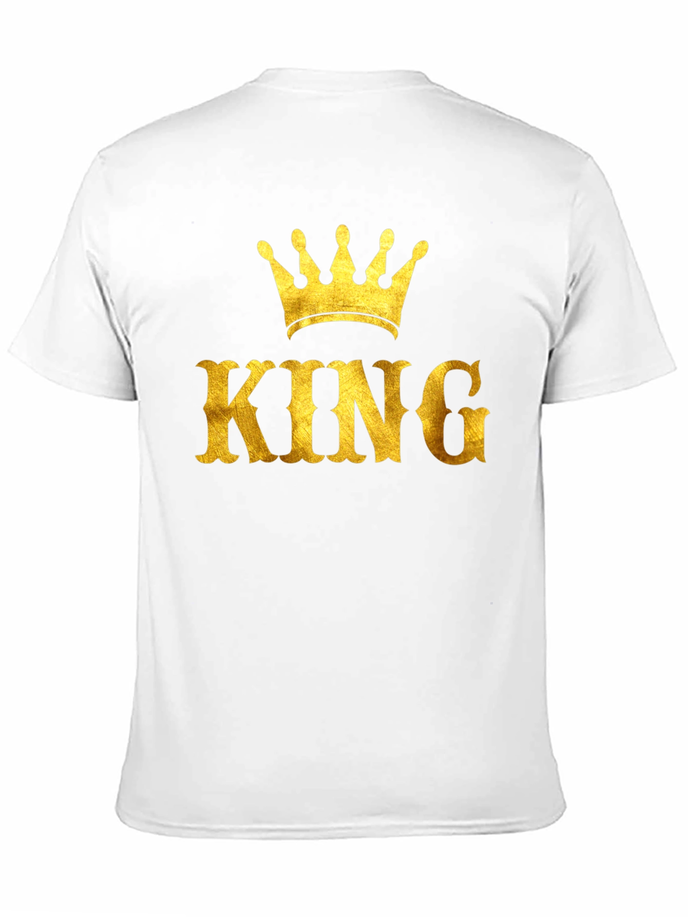 King Crown Gold Print Black T-Shirt