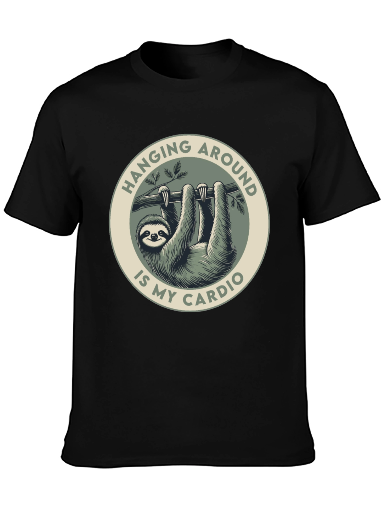 Sloth Cardio Graphic Tee - Hang Around in Style!