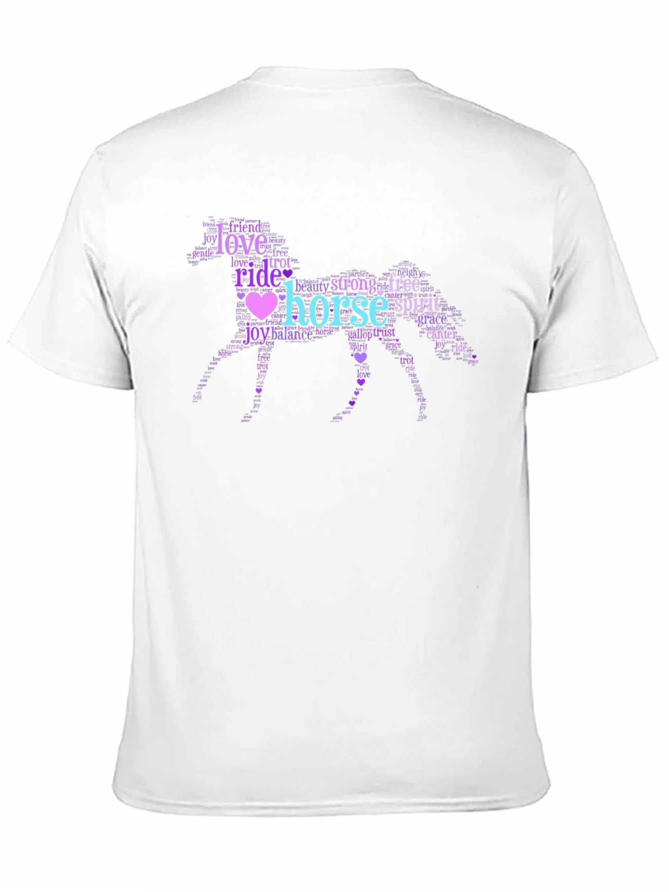 Horse Word Art Black Graphic Tee