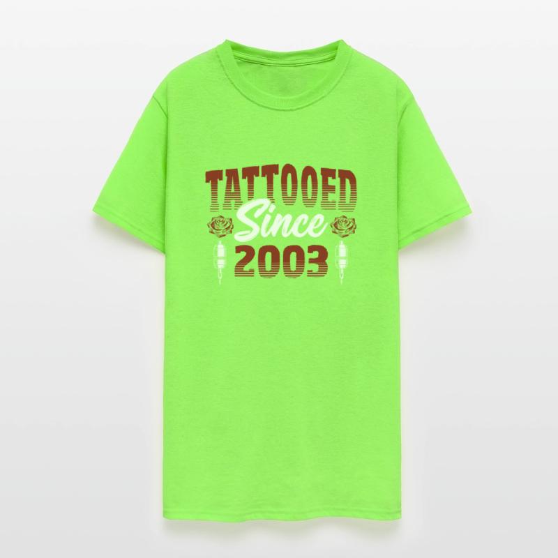 Tattooed Since 2003 Red Rose-Themed Tattoo Ink