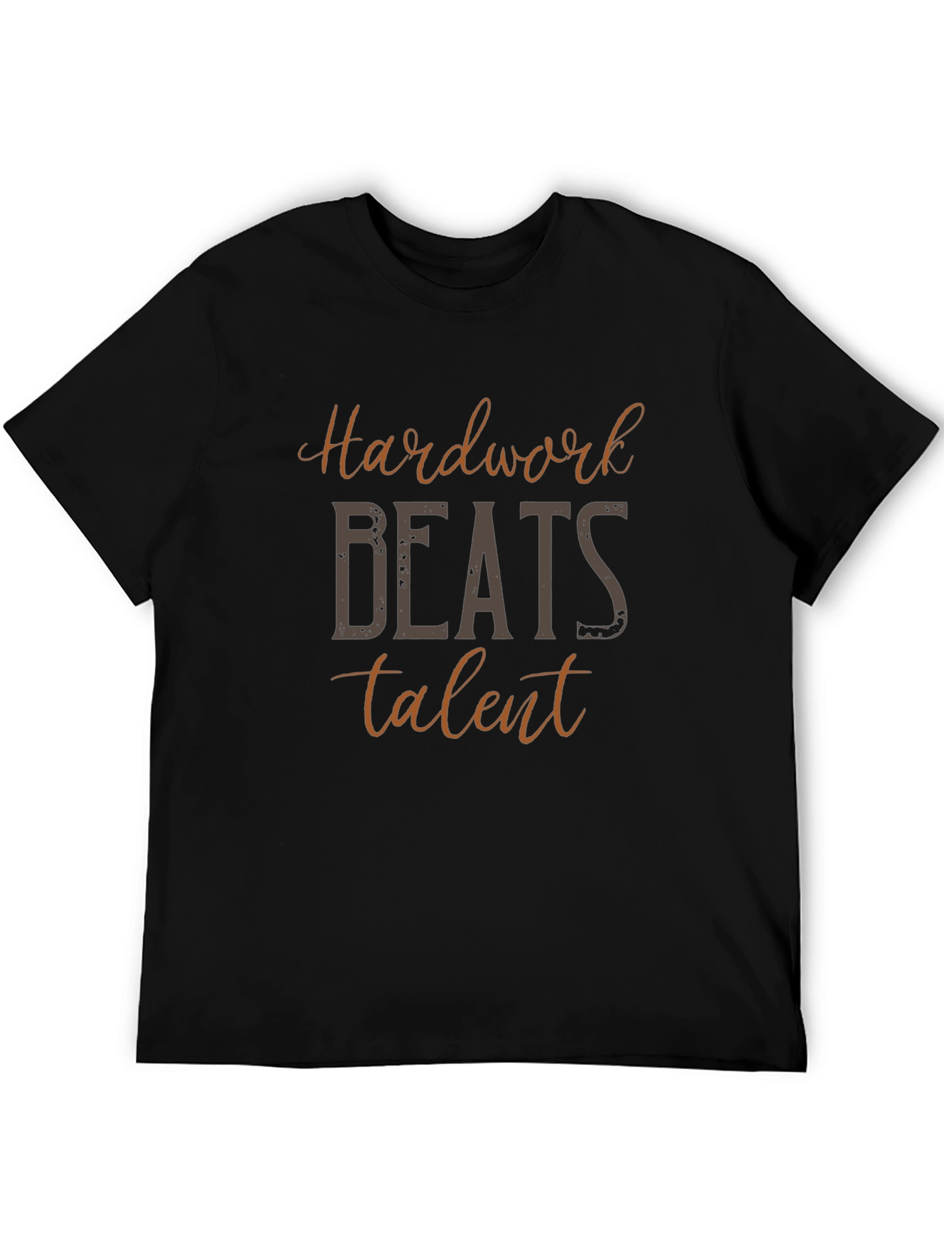 Hardwork Beats Talent Black Graphic Tee Shirt