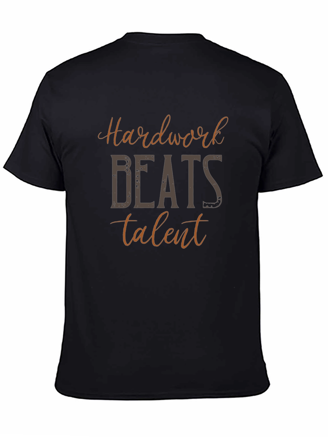 Hardwork Beats Talent Black Graphic Tee Shirt