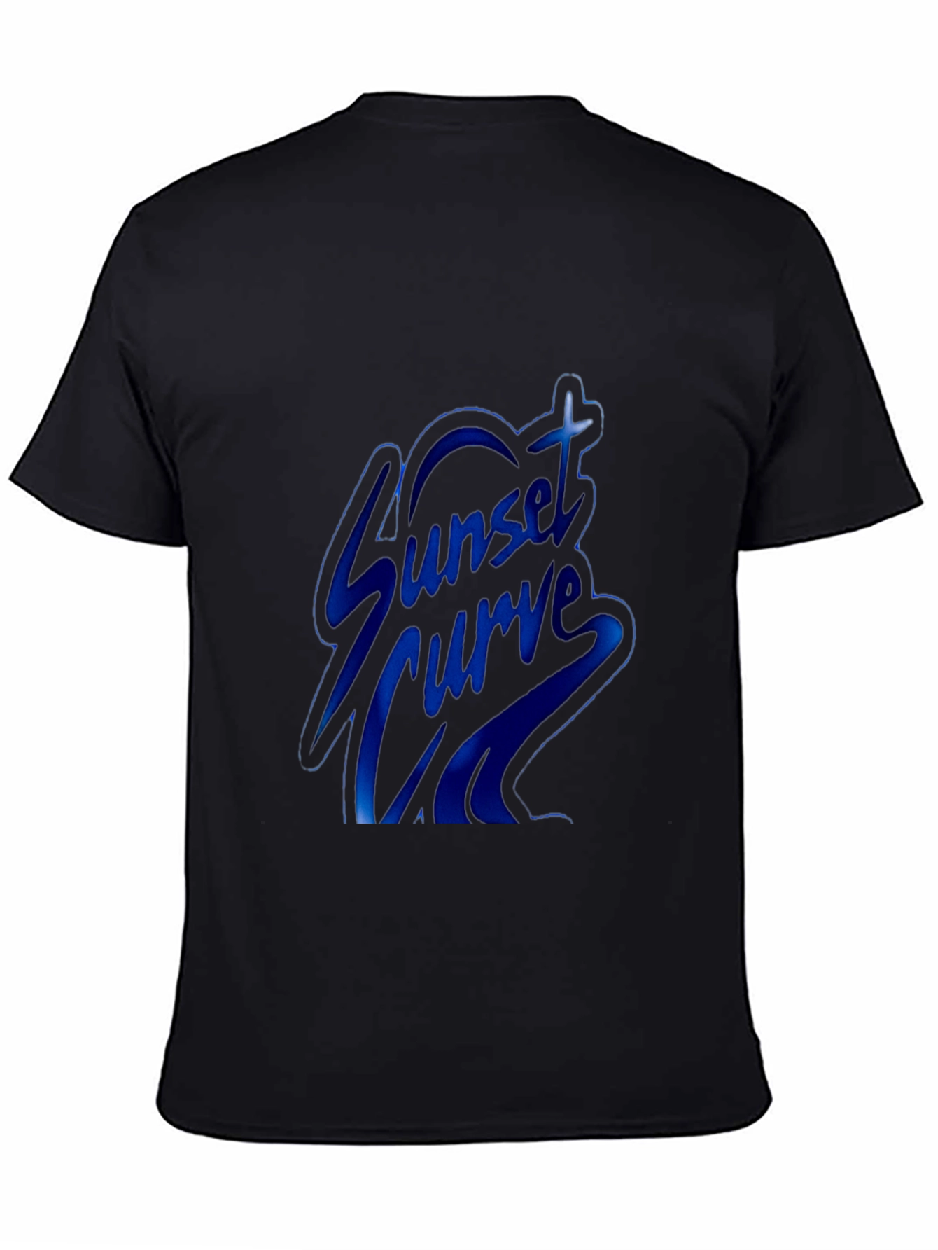 Sunset Curve Band Graphic Tee - Black Cotton