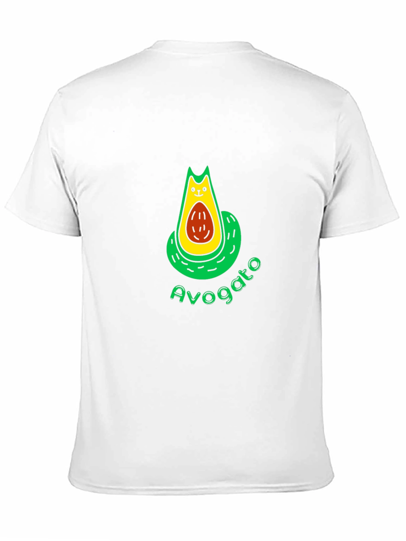 Avogato Graphic T-Shirt - Cute Cat Avocado Tee