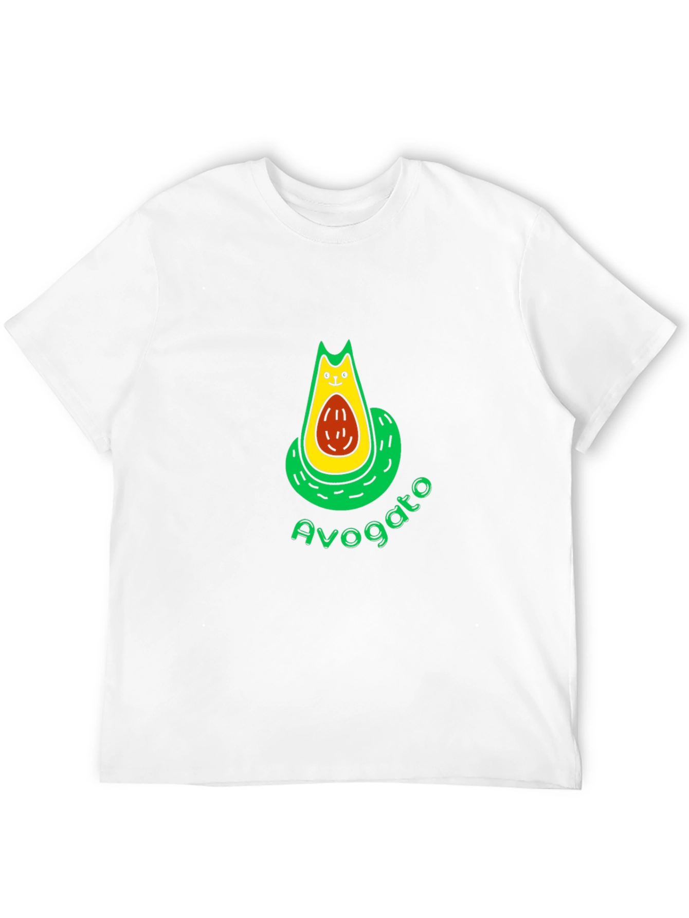 Avogato Graphic T-Shirt - Cute Cat Avocado Tee