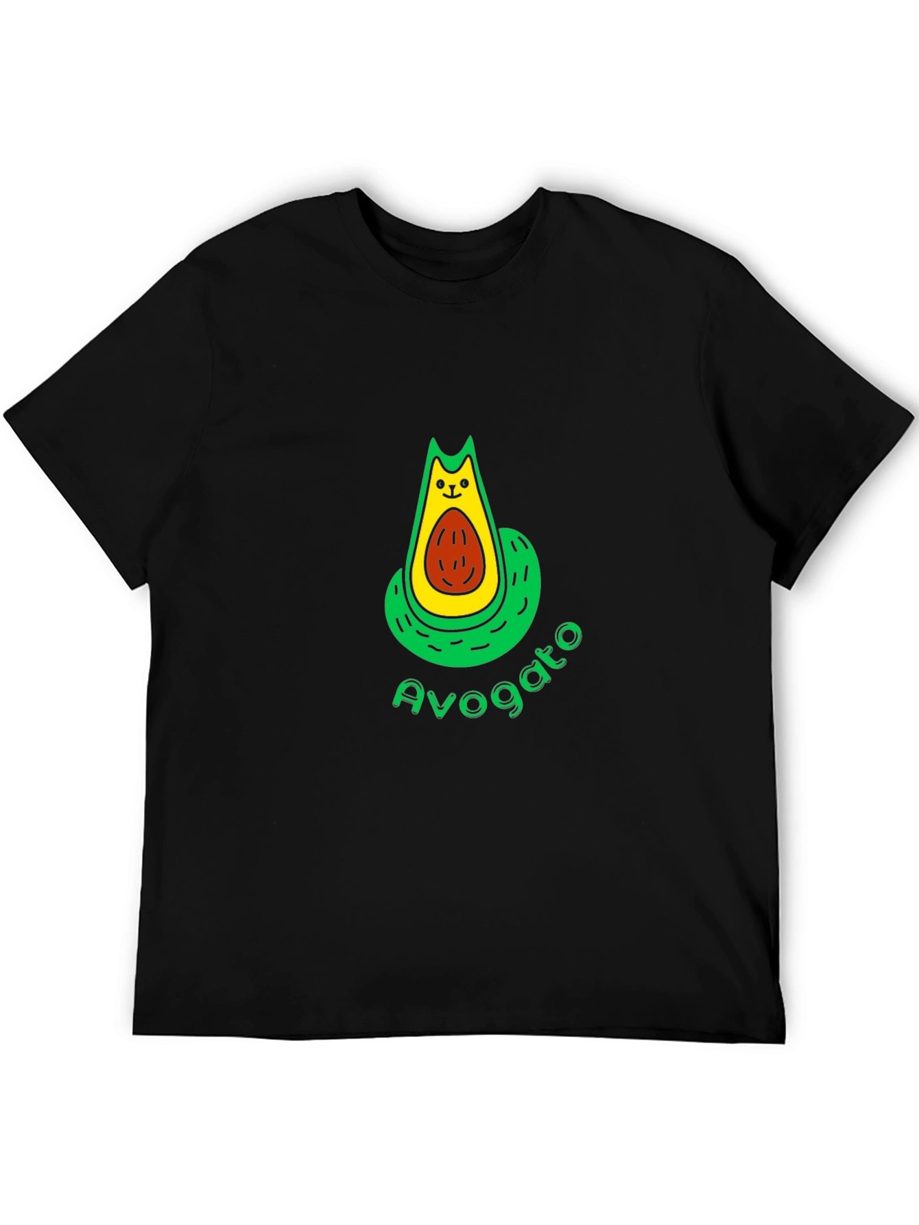 Avogato Graphic T-Shirt - Cute Cat Avocado Tee