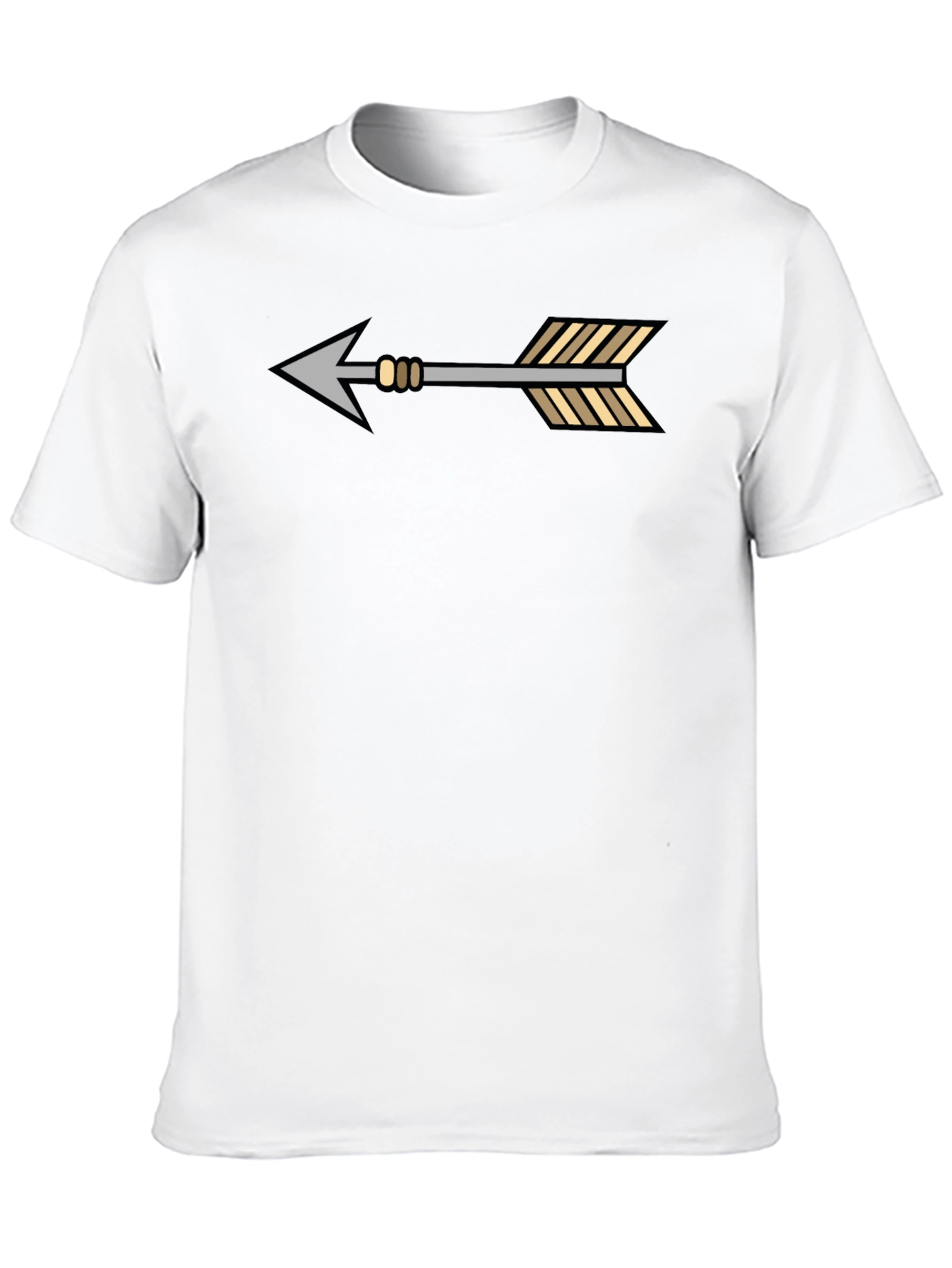Arrow Graphic Tee - Stylish Black Cotton T-Shirt