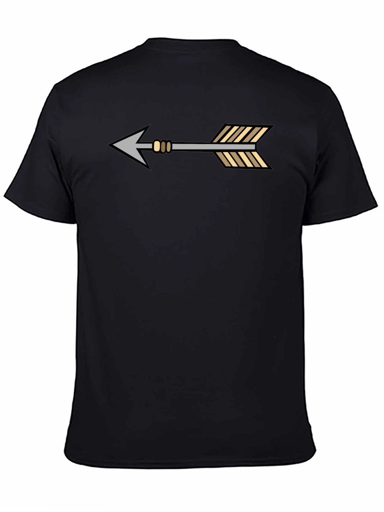 Arrow Graphic Tee - Stylish Black Cotton T-Shirt