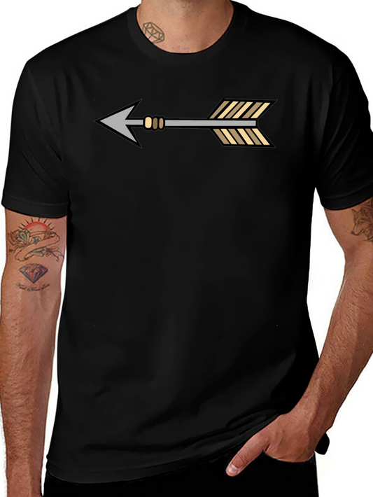 Arrow Graphic Tee - Stylish Black Cotton T-Shirt