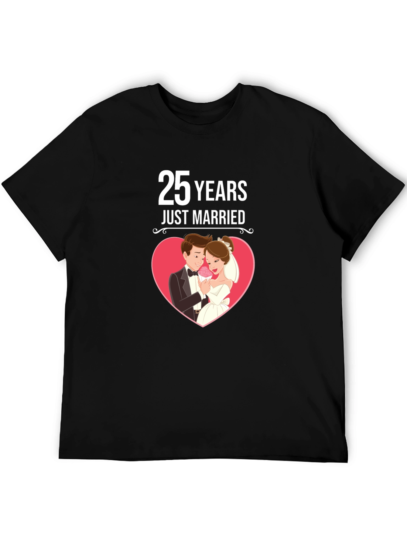 25 Years Just Married Graphic Tee