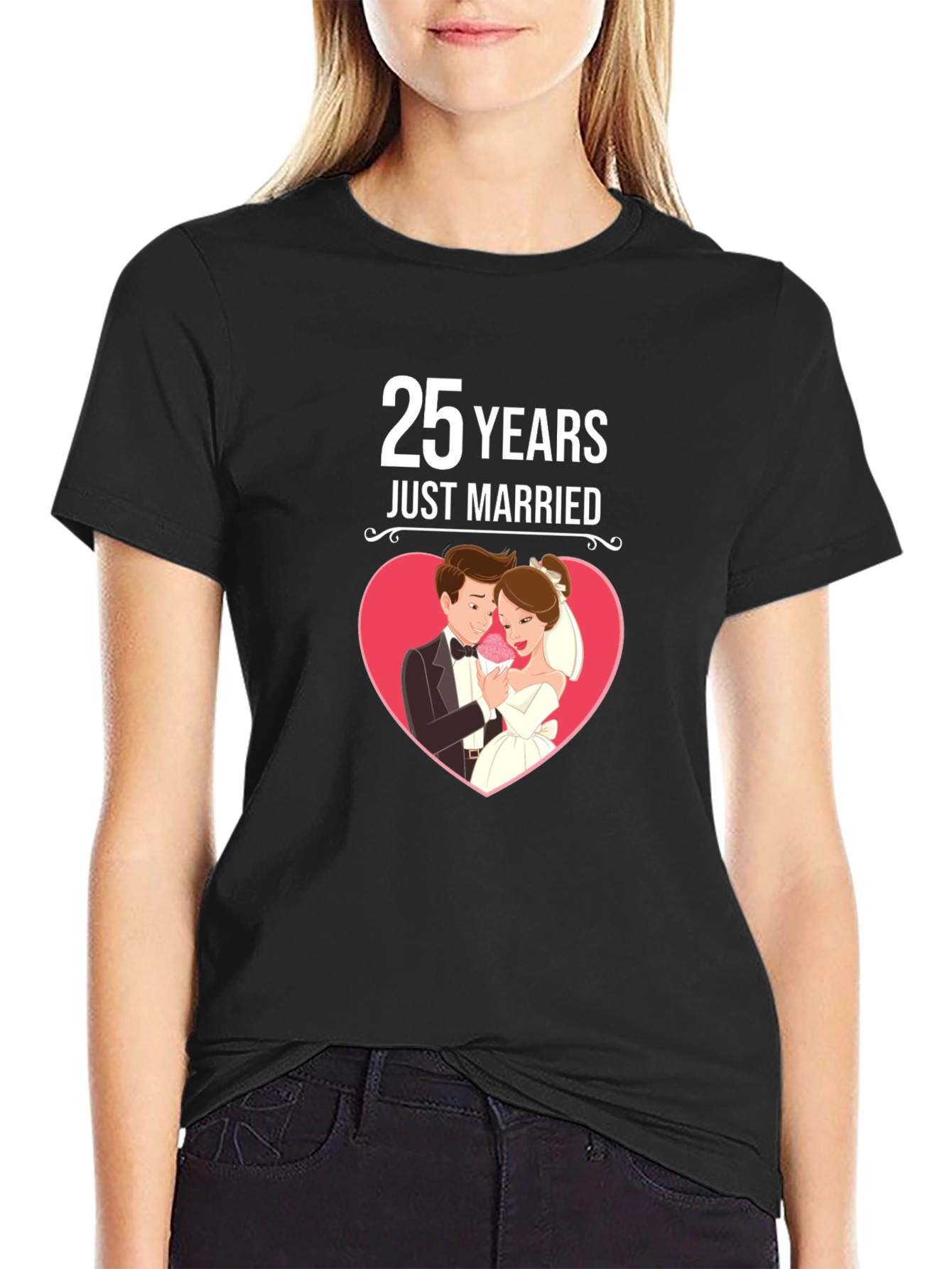 25 Years Just Married Graphic Tee