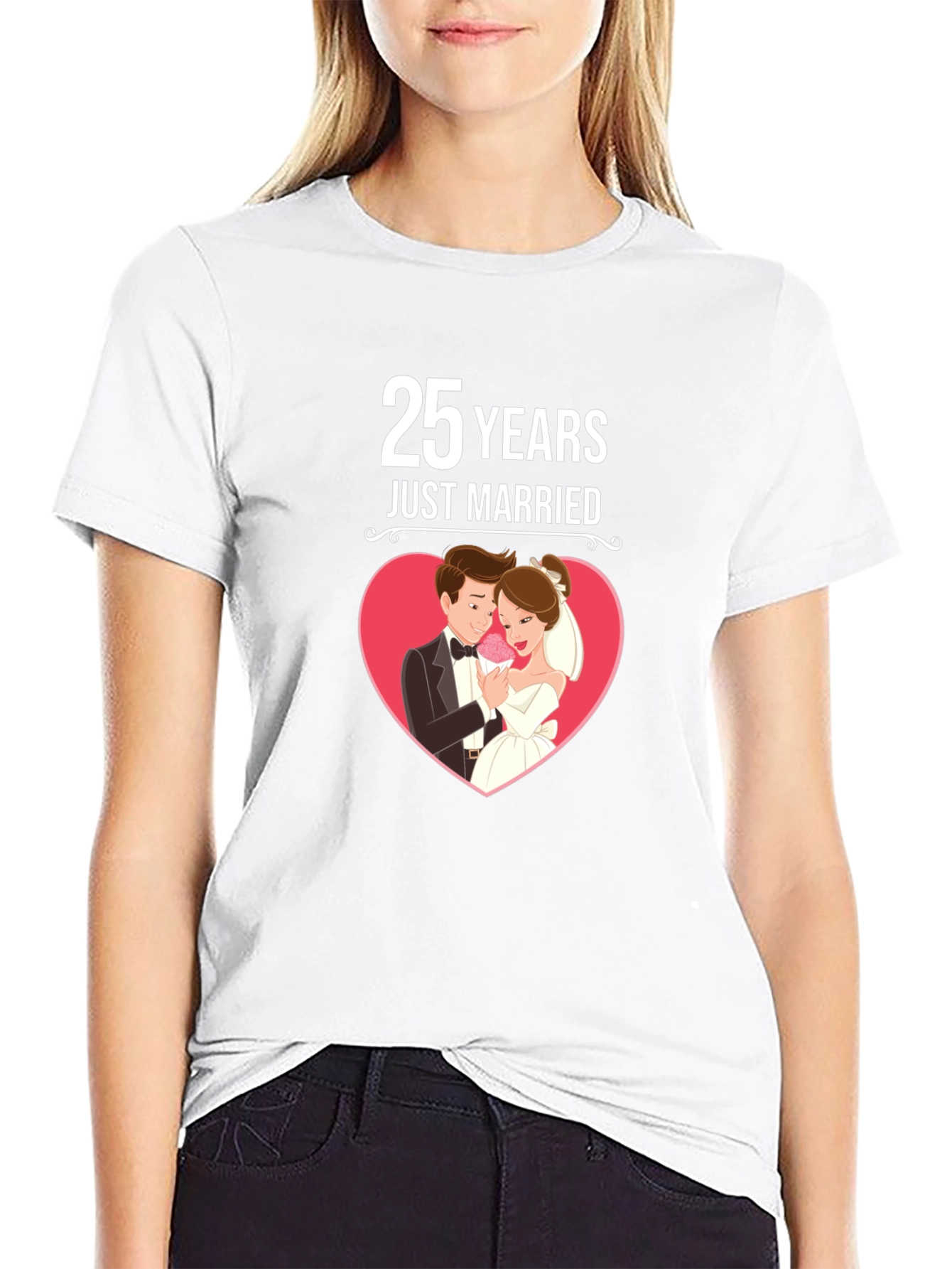 25 Years Just Married Graphic Tee