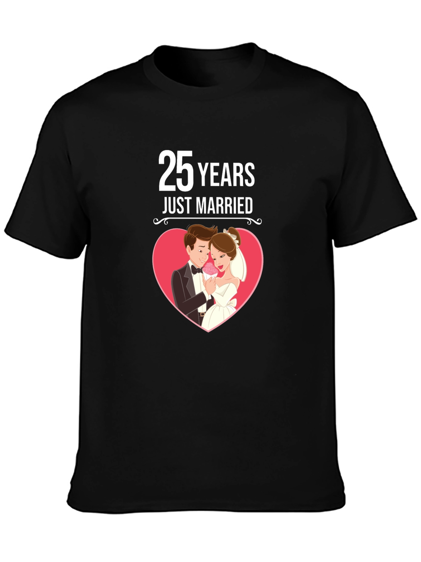 25 Years Just Married Graphic Tee