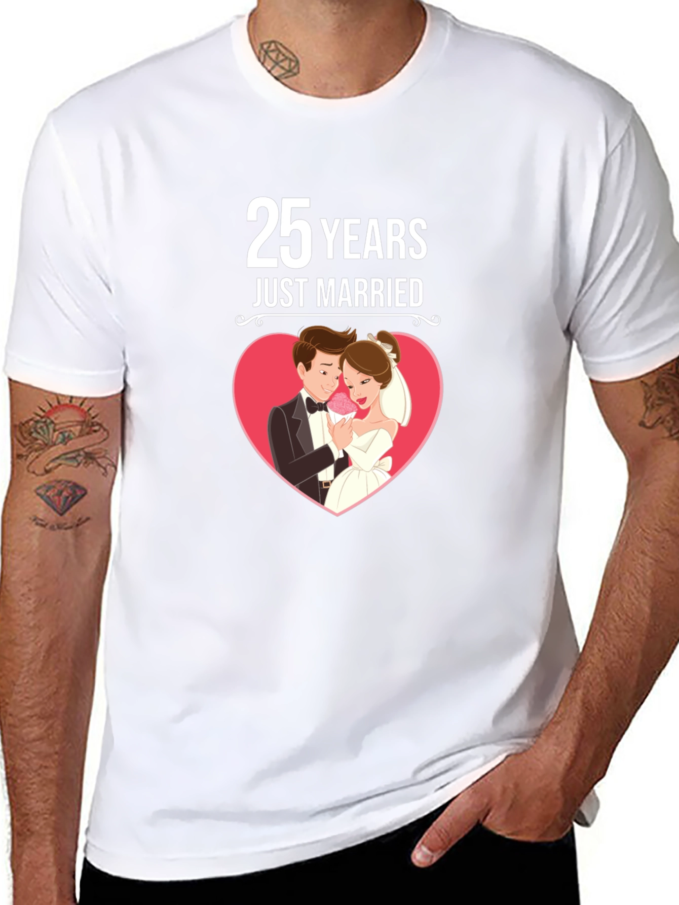 25 Years Just Married Graphic Tee