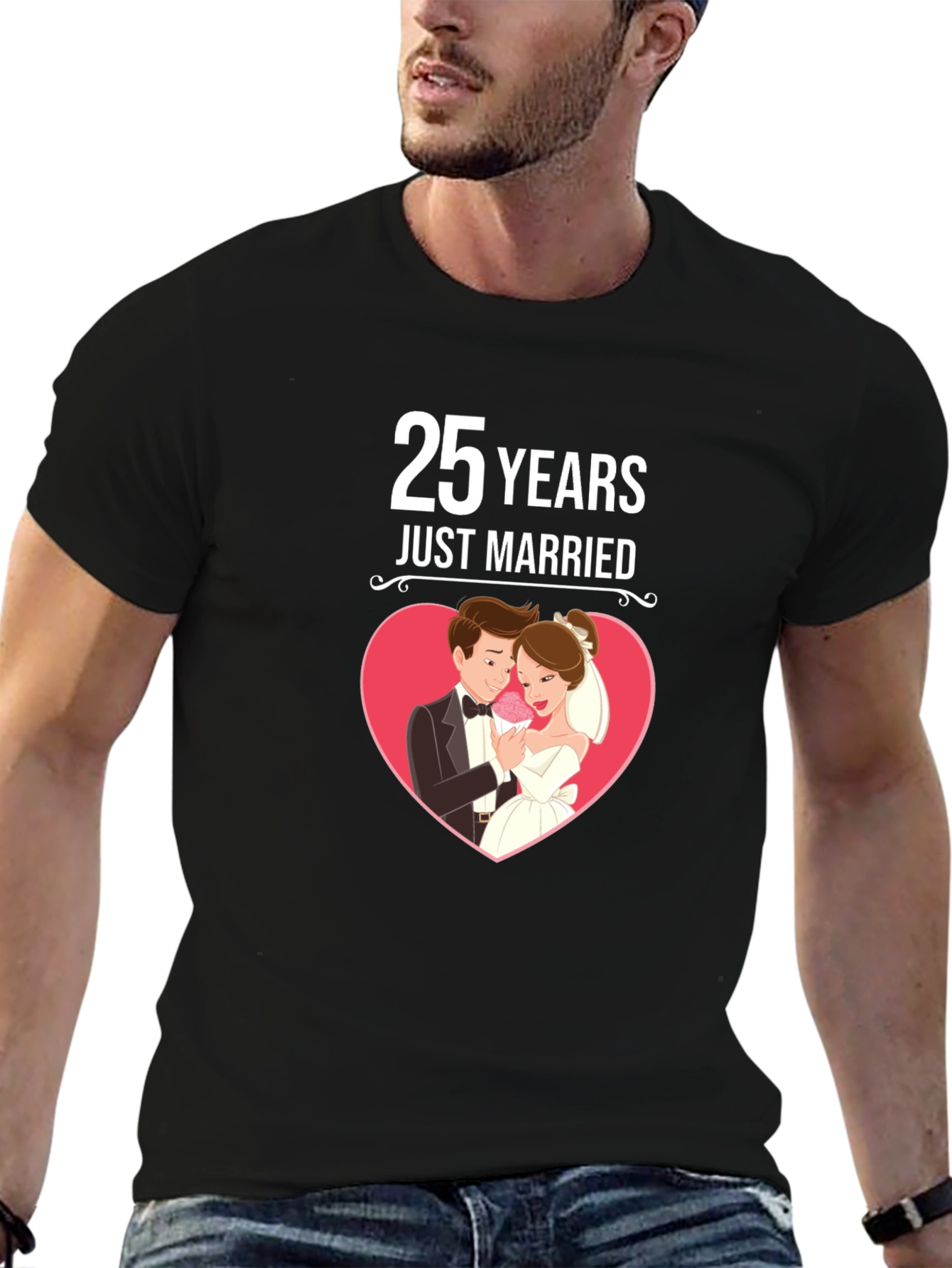25 Years Just Married Graphic Tee