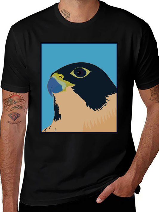 Falcon Graphic Tee - Stylish Bird Art T-Shirt
