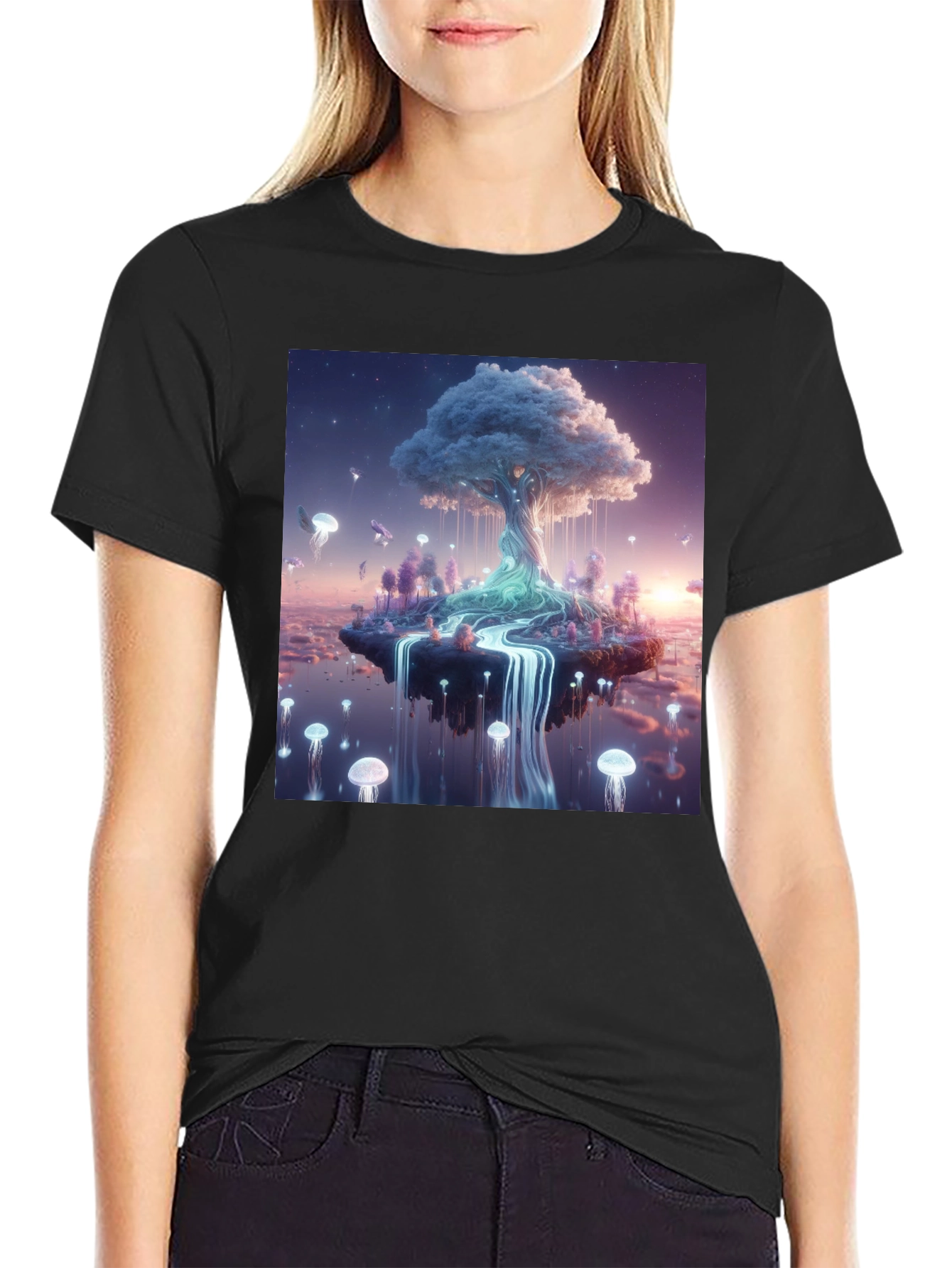 Dreamscape Tree Black T-Shirt