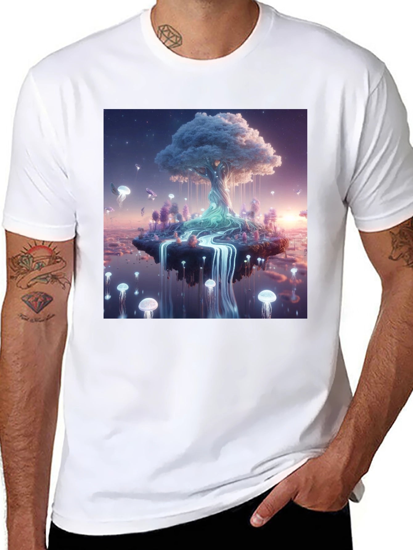 Dreamscape Tree Black T-Shirt