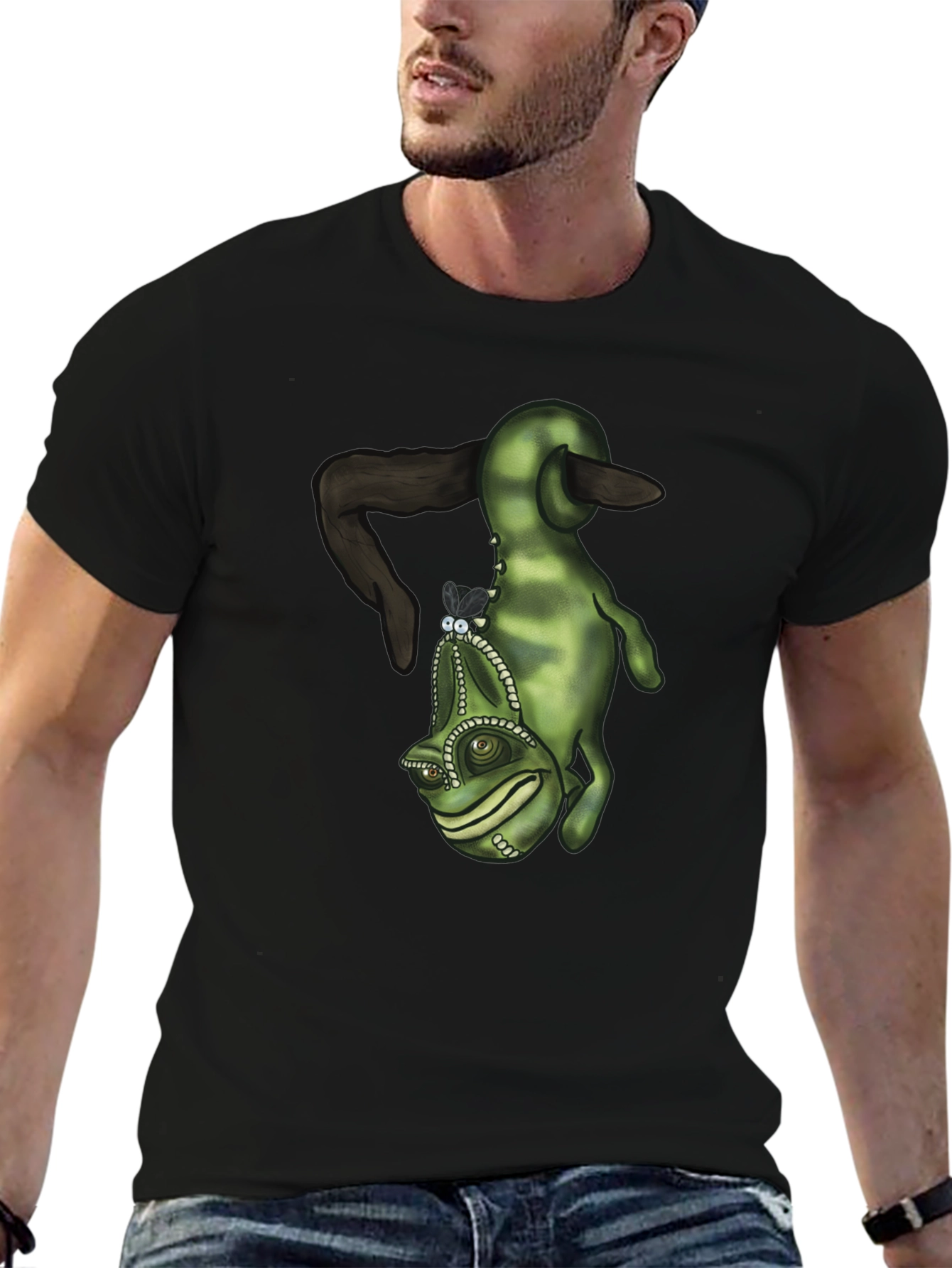 Cool Chameleon Graphic Print Tee