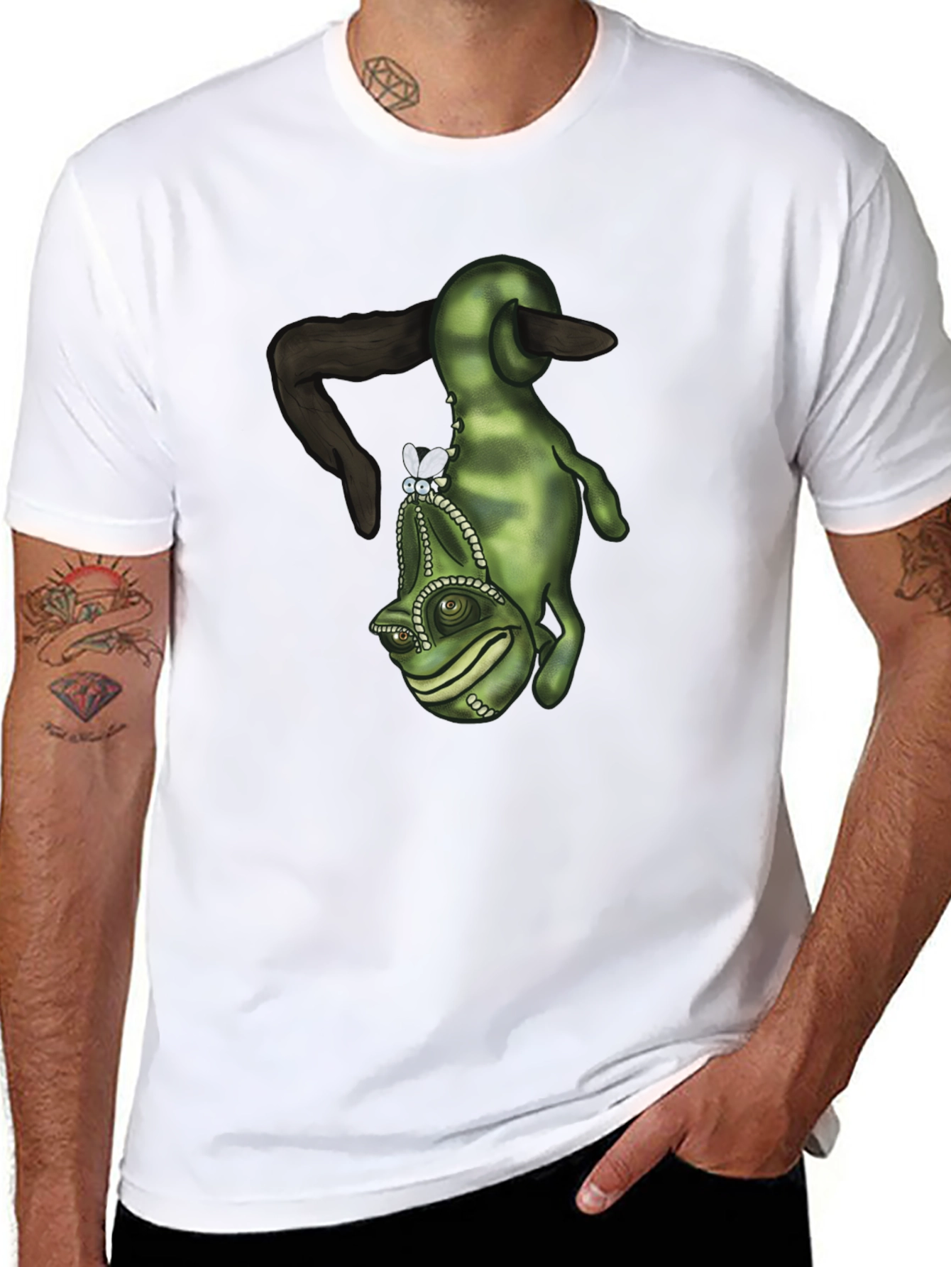 Cool Chameleon Graphic Print Tee