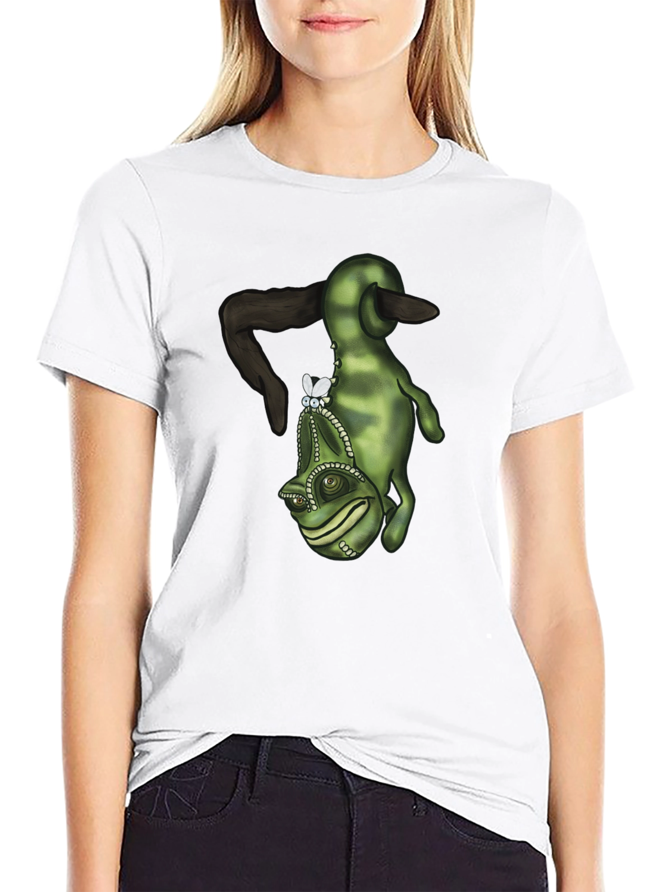Cool Chameleon Graphic Print Tee