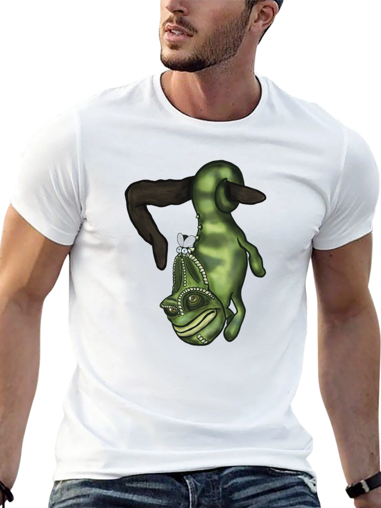 Cool Chameleon Graphic Print Tee