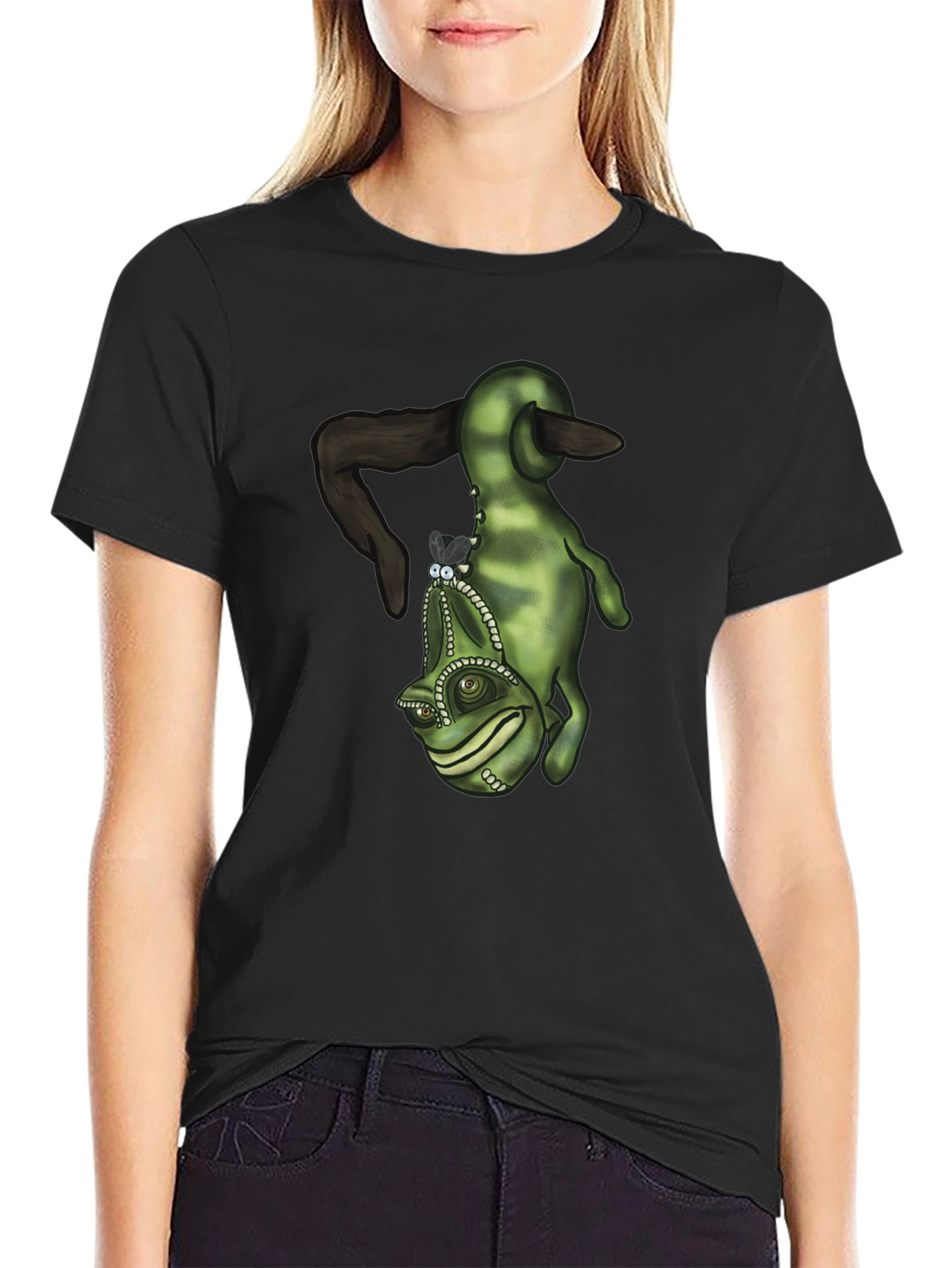 Cool Chameleon Graphic Print Tee