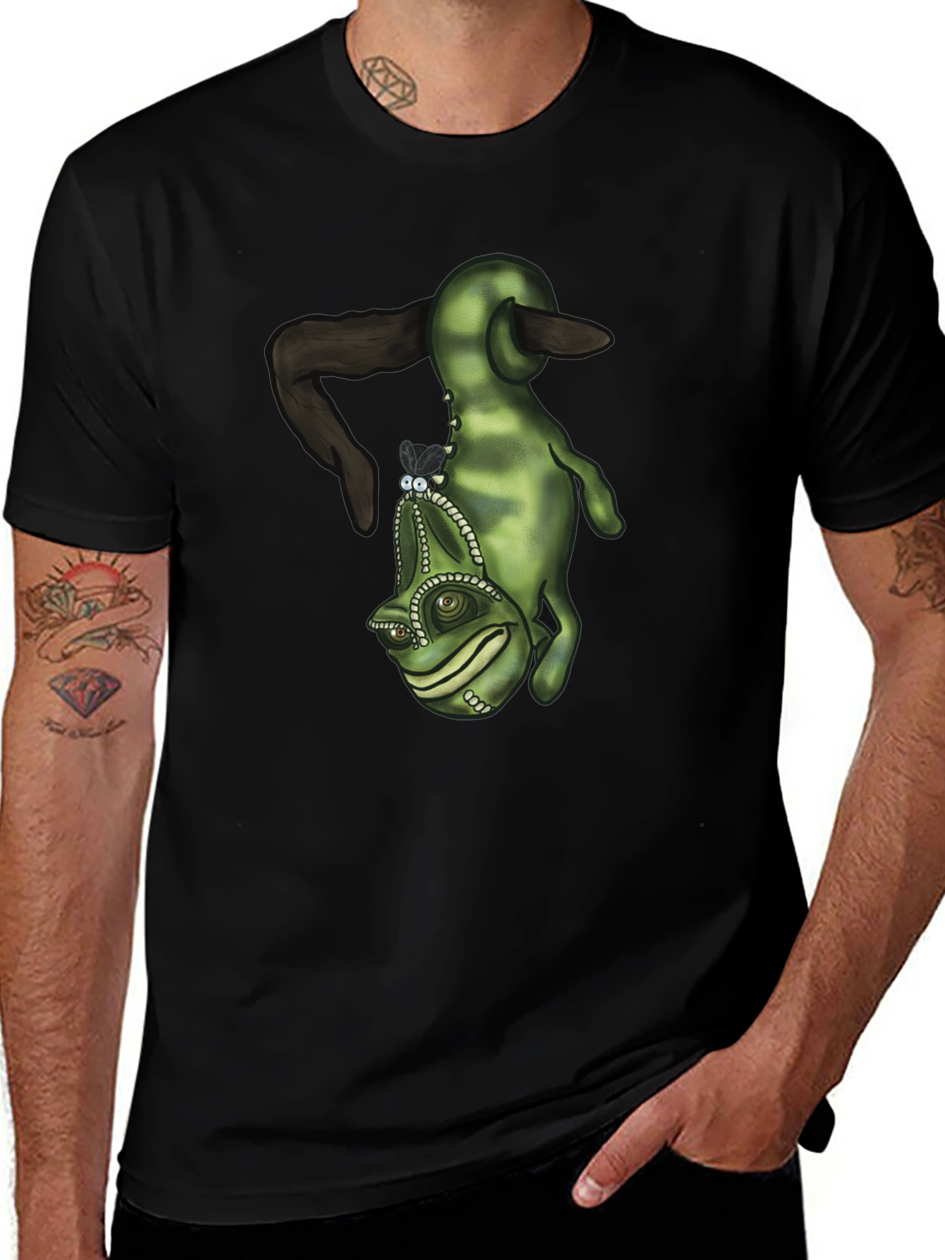 Cool Chameleon Graphic Print Tee