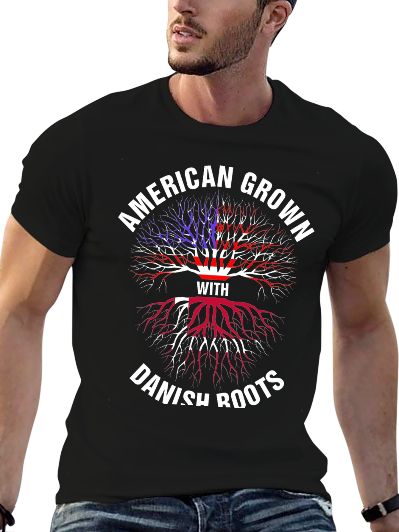 American Grown with Danish Roots Graphic Tee