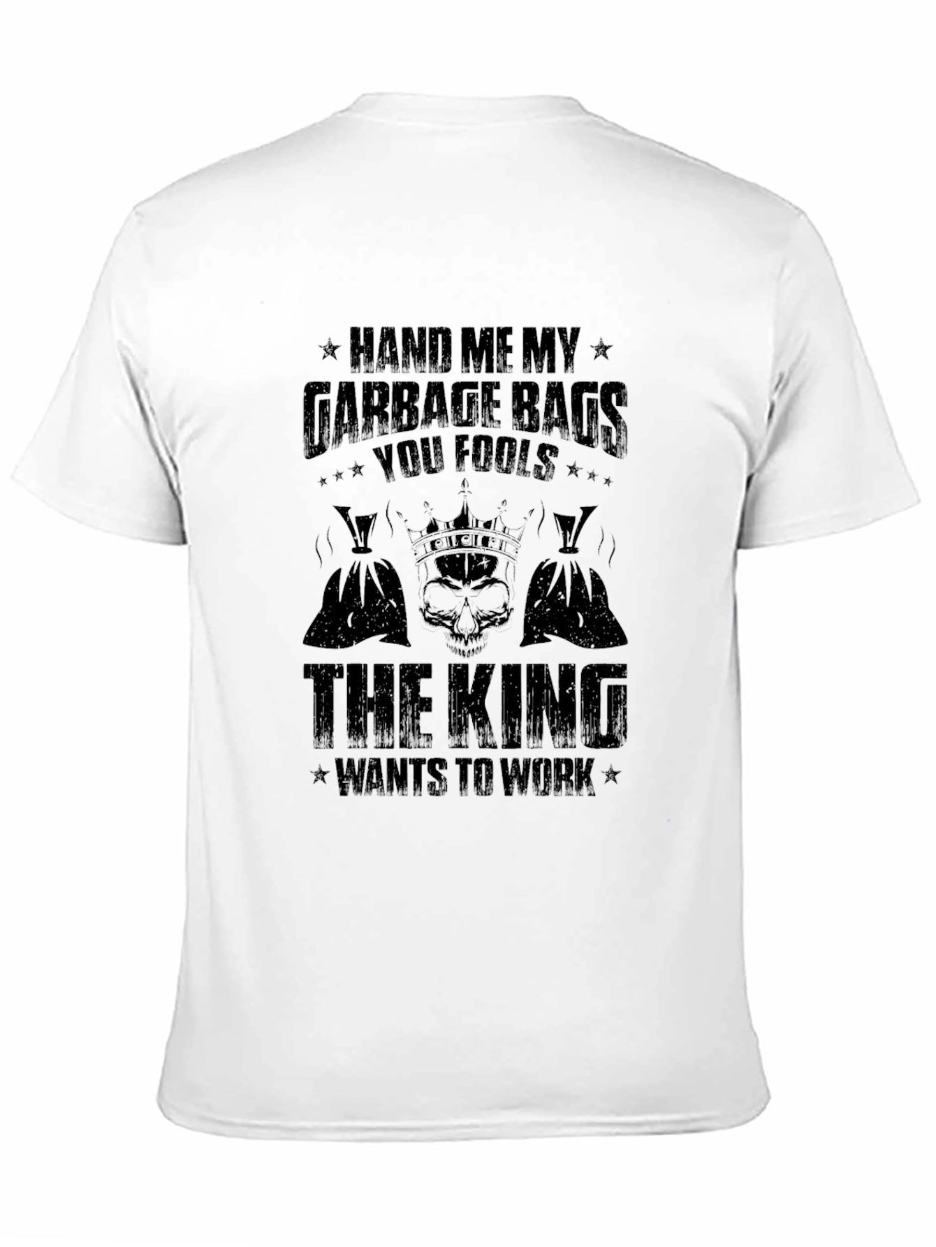 Garbage King Graphic T-Shirt - Novelty Humor Tee