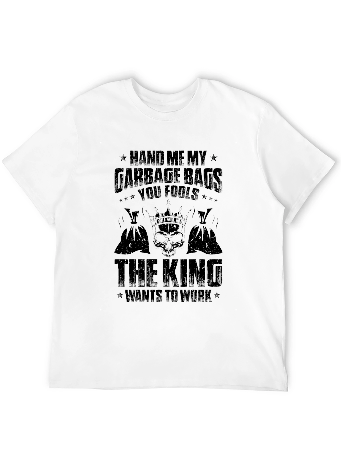 Garbage King Graphic T-Shirt - Novelty Humor Tee