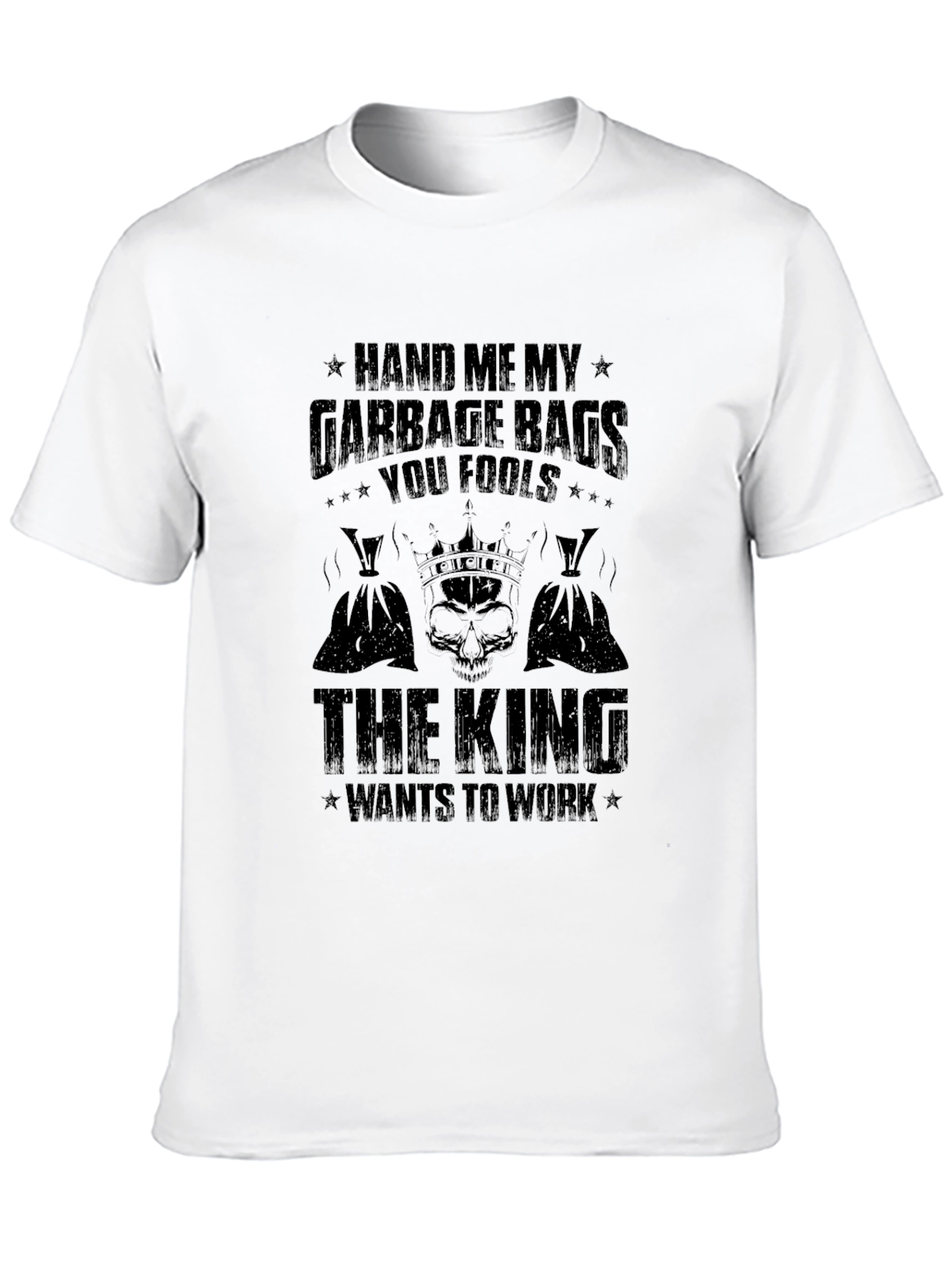 Garbage King Graphic T-Shirt - Novelty Humor Tee